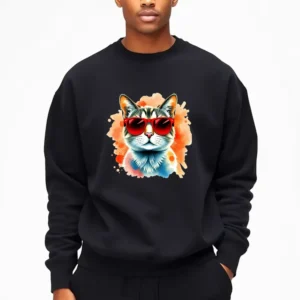 Happiness Starts With A Purring Cat Sweatshirt