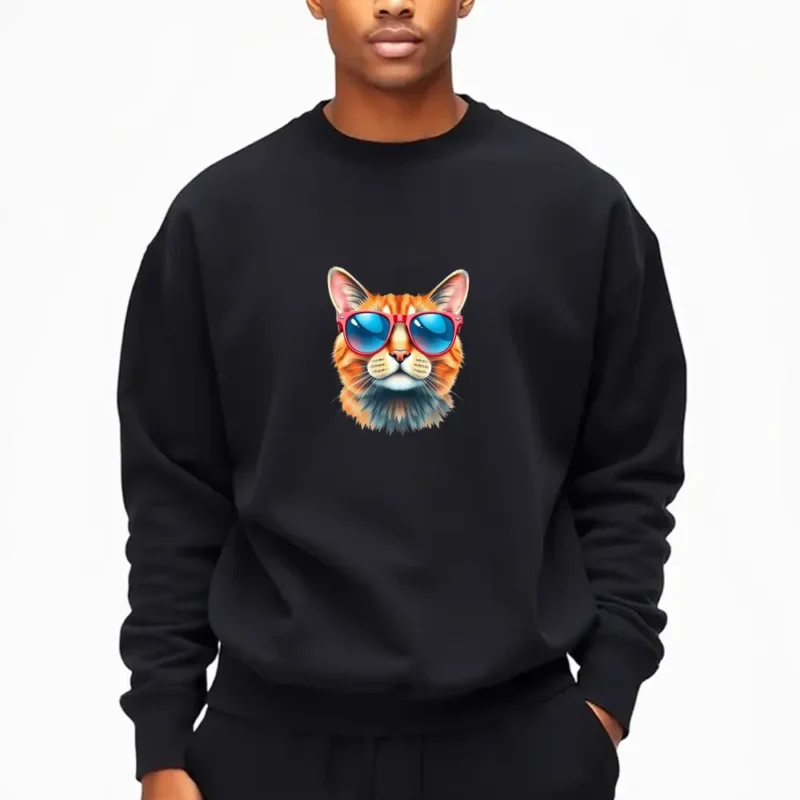 Lifes Better With A Cat Nearby Sweatshirt